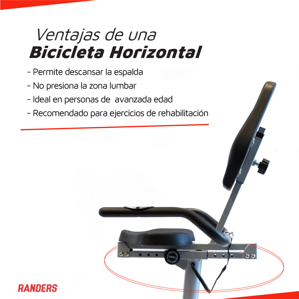 Bicicleta Fija Horizontal ARG 6390 Randers