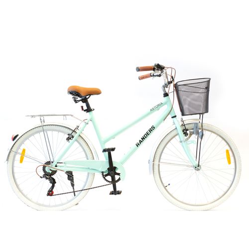Bicicleta de Paseo R26 7V SHIMANO con Luz Verde