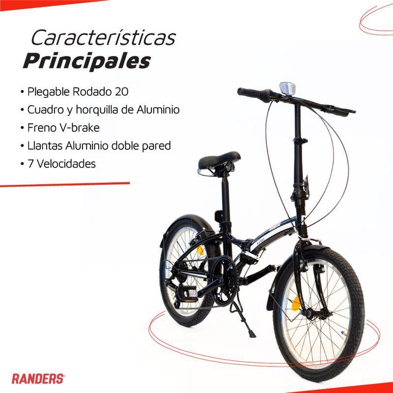 Bicicleta Electrica Plegable Randers Rodado 20 SHIMANO - RANDERS BICICLETAS  ELECTRICAS - Megatone