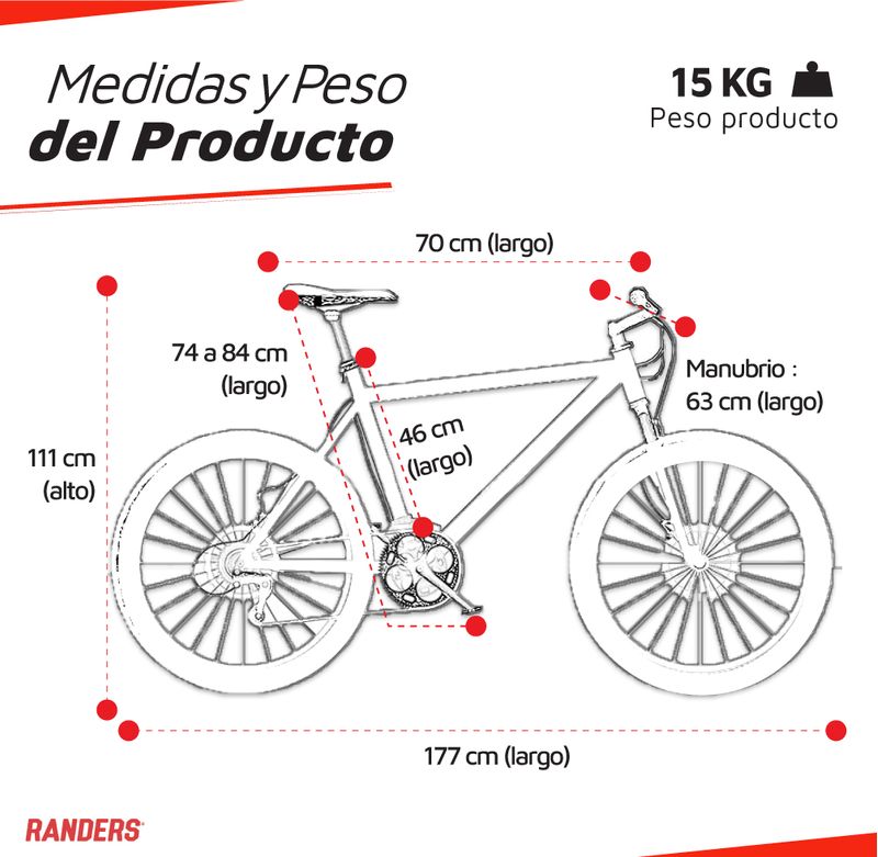 Talle de bicicleta online rodado 29