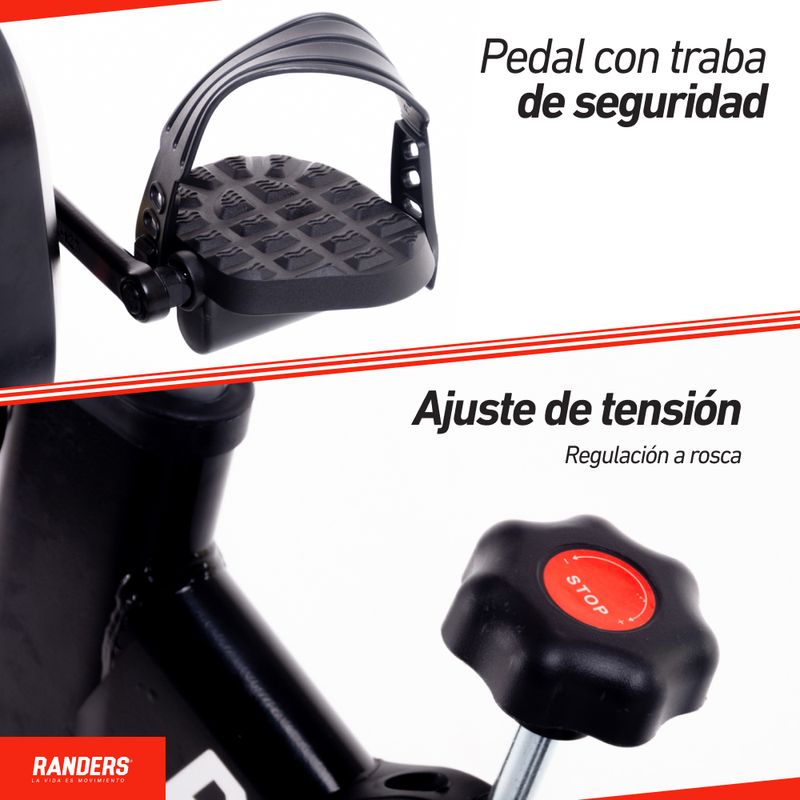 Bicicleta Randers Spinning Semi Profesional c/ Monitor, E