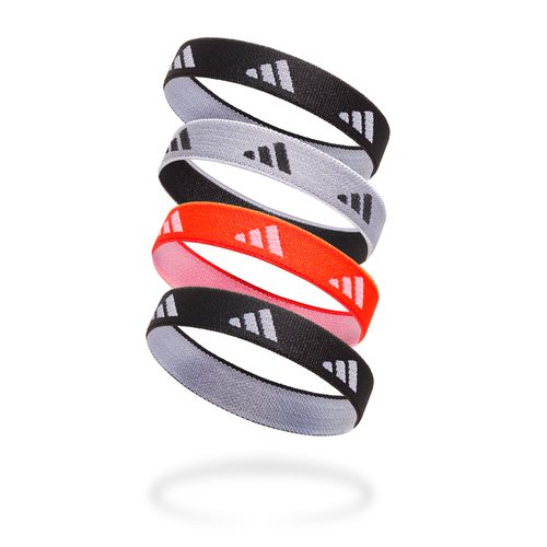 Set de Colitas para Pelo x4 - Negro, Blanco y Rojo Solar - Adidas Fitness