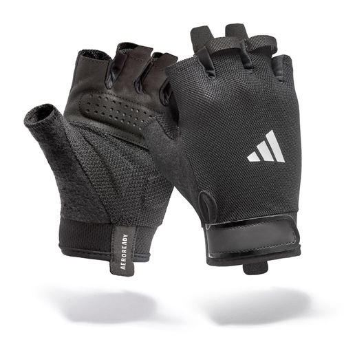Guantes de Entrenamiento Essential - Negro/Blanco - M - Adidas Fitness